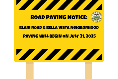 Road Paving Notice!
