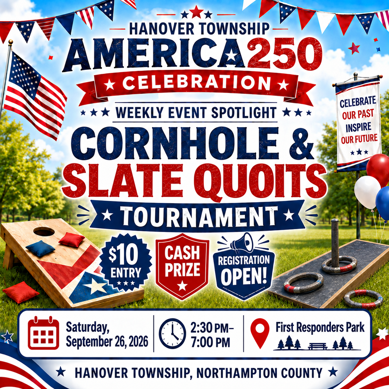Cornhole & Slate Quoits Tournament Registration Open